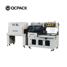 Automatic egg shrink wrapping machine with tray